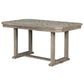 Lais 60 Inch Dining Table Rectangular Diamond Wood Grain Pattern Gray By Casagear Home BM312198