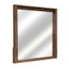 Olum 38 x 38 Dresser Mirror Square Shape Mango Wood Natural Brown Finish By Casagear Home BM312204