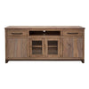 Umey 70 Inch TV Entertainment Console 2 Drawers Shelves Wood Brown By Casagear Home BM312220