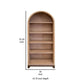 Umey 70 Inch Bookcase 5 Shelves Arched Top Solid Brown Mango Wood By Casagear Home BM312222