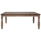 Nite 79 Inch Dining Table Rectangular Top Turned Legs Wood Taupe Brown By Casagear Home BM312226