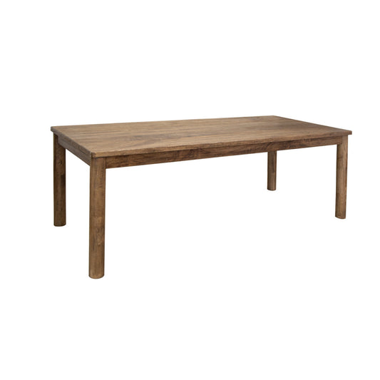 Olum 87 Inch Dining Table, Rectangular, Solid Mango Wood, Towny Brown By Casagear Home