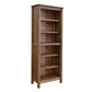 Olum 79 Inch Tall Bookcase, 6 Open Shelves, Solid Mango Wood Frame, Brown By Casagear Home