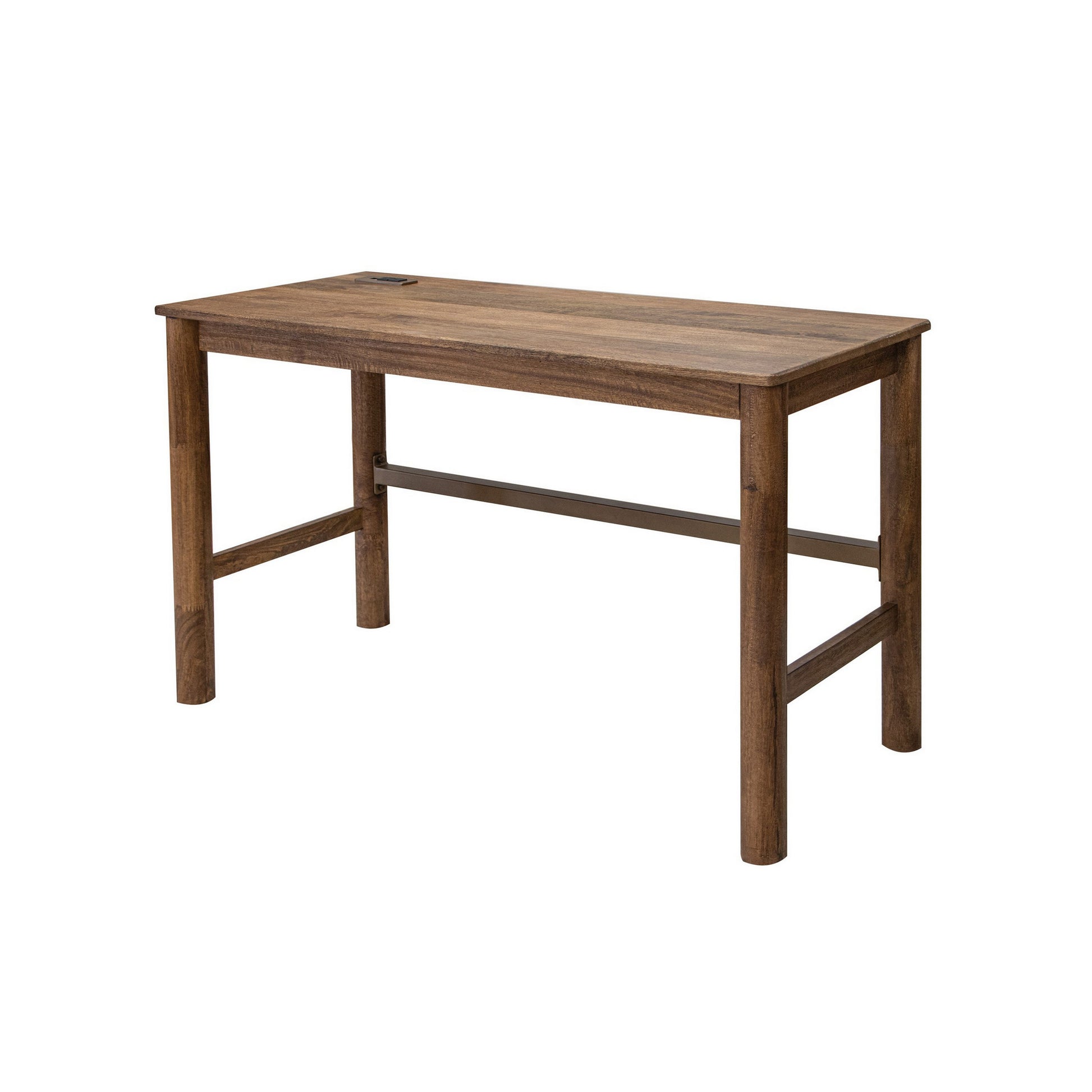 Olum 51 Inch Desk Rectangular Top Solid Mango Wood Frame Towny Brown By Casagear Home BM312236