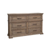 Riel 68 Inch Dresser 6 Drawers Metal Handles Solid Wood Sandy Brown By Casagear Home BM312243