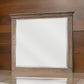 Riel 37 x 42 Dresser Mirror, Square, Wire Brushed Solid Wood, Sandy Brown By Casagear Home