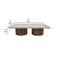 Kohl 67 Inch Cocktail Coffee Table Solid Mango Wood Light Cream Brown By Casagear Home BM312246