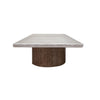 Kohl 45 Inch Cocktail Coffee Table Solid Mango Wood Light Cream Brown By Casagear Home BM312247