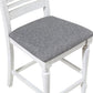 Wren 23 Inch Counter Height Chair Set of 2 Antique White Wood Gray Seat By Casagear Home BM312309