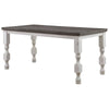 Wren 79 Inch Counter Height Table, Rectangular, Antique White Wood, Gray By Casagear Home