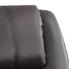 Evans 37 Inch Recliner Chair Power Lift 2 Cupholders Brown Faux Leather By Casagear Home BM312352