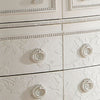 Dorie 54 Inch Wide Dresser 6 Drawers Oval Molded Trim Ivory White Wood By Casagear Home BM312366