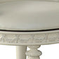 Dorie 21 Inch Swivel Chair Vanity Stool Low Back Ivory White Faux Leather By Casagear Home BM312368