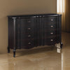 Ola 64 Inch Wide Dresser 6 Drawers Cabriole Legs French Style Black By Casagear Home BM312369