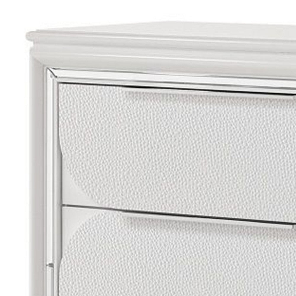 Rara 64 Inch Wide Dresser 6 Drawers Mirror Trim Acrylic Legs White By Casagear Home BM312378