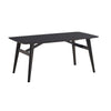 Iora 71 Inch Dining Table, Industrial Style, Rounded Corners, Black Wood By Casagear Home