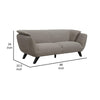 Naeli 86 Inch Sofa Compact Modern Design Plush Brown Linen Upholstery By Casagear Home BM312384