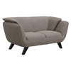 Naeli 65 Inch Loveseat, Compact Modern Design, Plush Brown Linen Upholstery By Casagear Home