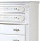 Auri 52 Inch Tall Dresser Chest 5 Drawers Crown Molding White Wood By Casagear Home BM312390