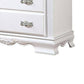 Auri 52 Inch Tall Dresser Chest 5 Drawers Crown Molding White Wood By Casagear Home BM312390