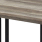 Nori 47 Inch Coffee Table Distressed Brown Top Black Metal Slatted Base By Casagear Home BM312391