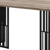 Nori 72 Inch Dining Table Distressed Brown Top Black Metal Slatted Base By Casagear Home BM312392