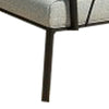 Rain 33 Inch Patio Side Chair Armless Sectional Black Metal Gray Fabric By Casagear Home BM312394