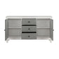 Kate 70 Inch Sideboard Server Console 3 Drawers 2 Cabinets Gray White By Casagear Home BM312417