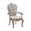 Aria 27 Inch Side Dining Chair Set of 2 Velvet Antique Platinum Tone By Casagear Home BM312418