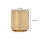 Cecil 22 Inch Side End Table Round Oak Veneer Plinth Base Light Brown By Casagear Home BM312425