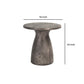 Kole 16 Inch Outdoor Accent Side Table Concrete Round Top Dark Gray By Casagear Home BM312450