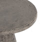 Kole 19 Inch Outdoor Accent Side Table Concrete Round Top Dark Gray By Casagear Home BM312453