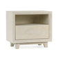 Folia 27 Inch Nightstand Square Mango Wood 1 Drawer Shelf Sand Beige By Casagear Home BM312456