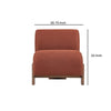 Soha 34 Inch Accent Chair Polyester Upholstery in Rust Red Brown Ash Wood By Casagear Home BM312458