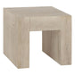 Elsa 24 Inch End Table Square Dovetail Details Meadow White Cracked Oak By Casagear Home BM312469