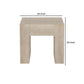 Elsa 24 Inch End Table Square Dovetail Details Meadow White Cracked Oak By Casagear Home BM312469