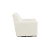 Layla 38 Inch Swivel Accent Chair Soft Ivory Linen Polyester Reversible By Casagear Home BM312475