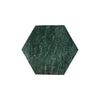 24 Inch Accent End Table Green Hexagon Marble Top Gold Metal Base By Casagear Home BM312481