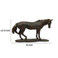 Refi 16 Inch Horse Statuette Figurine Modern Style Gold Dark Brown Resin By Casagear Home BM312499