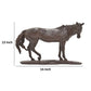 Refi 14 Inch Horse Statuette Figurine Modern Style Sculpture Brown Resin By Casagear Home BM312500