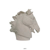 25 Inch Horse Head Figurine Statuette Lifelike Design White Resin By Casagear Home BM312544