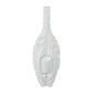 Helly 28 Inch Decorative Vase Intricate Inset Details Modern White Resin By Casagear Home BM312549