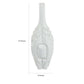 Helly 28 Inch Decorative Vase Intricate Inset Details Modern White Resin By Casagear Home BM312549