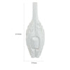 Helly 28 Inch Decorative Vase Intricate Inset Details Modern White Resin By Casagear Home BM312549