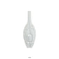 Helly 28 Inch Decorative Vase, Intricate Inset Details, Modern White Resin By Casagear Home