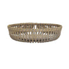 Set of 3 Decorative Baskets Varying Sizes Brown Natural Bamboo Fiber By Casagear Home BM312551