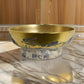 16 Inch Decorative Bowl, Distressed Gold Finish, Modern Aesthetic, Ceramic By Casagear Home