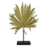 Menny 21 Inch Palm Leaf Resin Decorative Sculpture Resin Gold Finish By Casagear Home BM312590