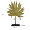 Menny 21 Inch Palm Leaf Resin Decorative Sculpture Resin Gold Finish By Casagear Home BM312590