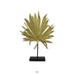 Menny 21 Inch Palm Leaf Resin Decorative Sculpture Resin Gold Finish By Casagear Home BM312590